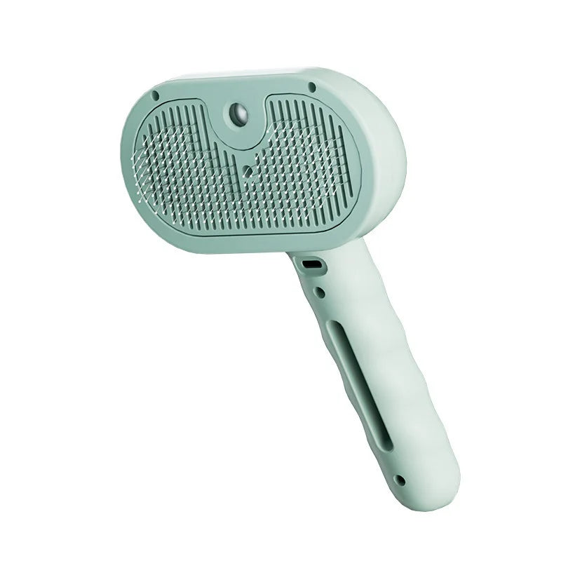 Cepillo Spray USB Recargable 3 en 1 para Mascotas - Limpieza con Vapor + Masaje