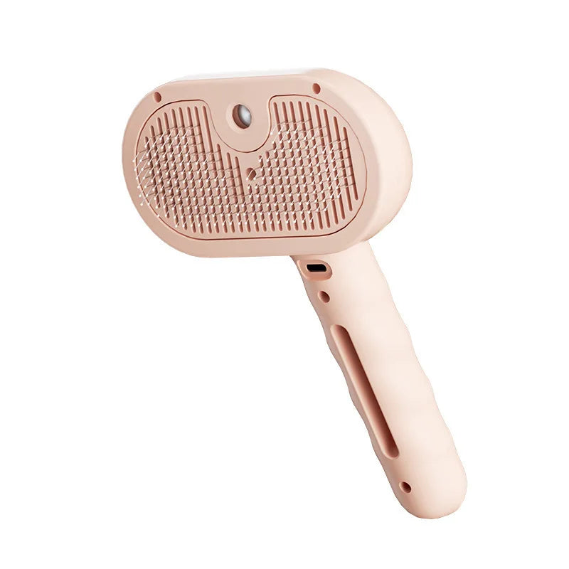 Cepillo Spray USB Recargable 3 en 1 para Mascotas - Limpieza con Vapor + Masaje